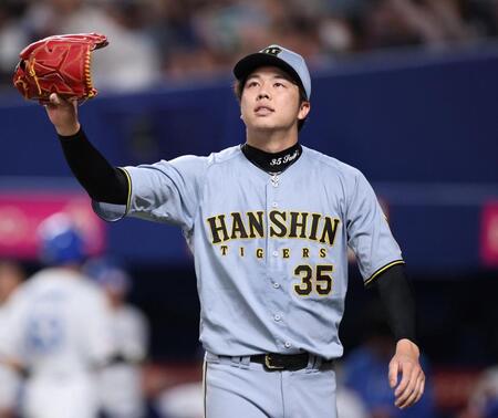 　５回、上林に２点適時打を浴びた才木（撮影・中田匡峻）