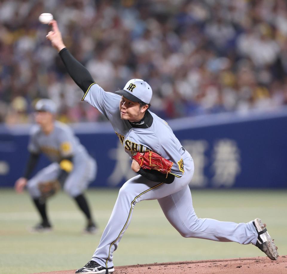 　先発し力投する才木（撮影・北村雅宏）