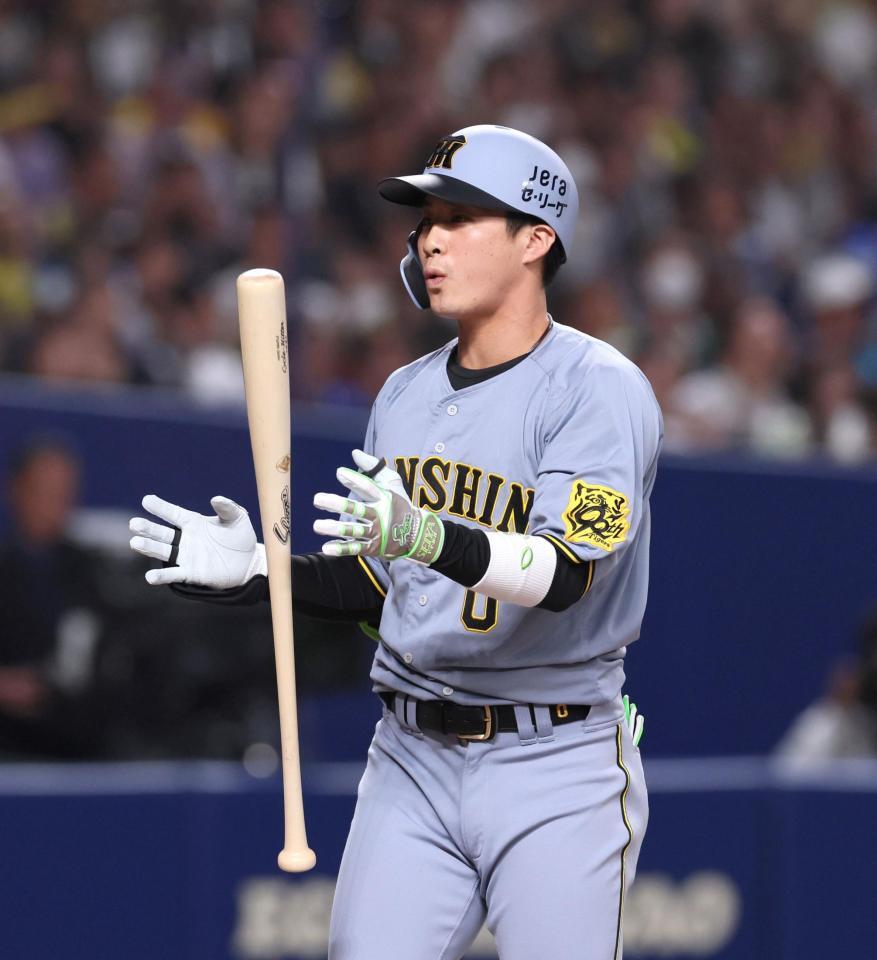 　９回、空振り三振に倒れた代打・木浪（撮影・北村雅宏）