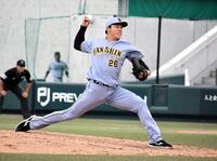 　１回無失点と好投した椎葉