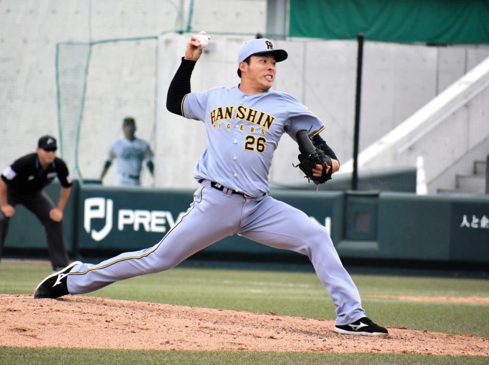 　１回無失点と好投した椎葉