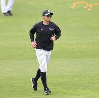 　１軍に合流した島田（撮影・中田匡峻）