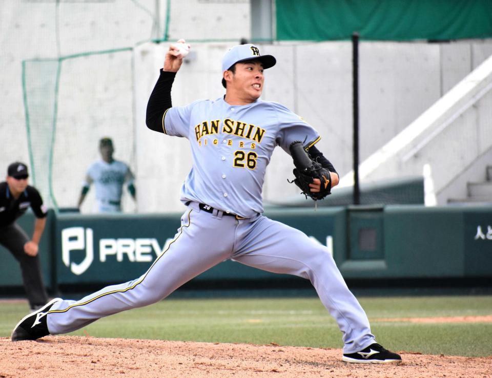 　１回無失点と好投した椎葉