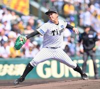 　力投する先発の伊原（撮影・西田忠信）