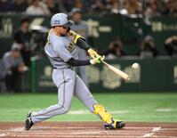 　２回、森下が左越えに２ランを放つ（撮影・堀内翔）