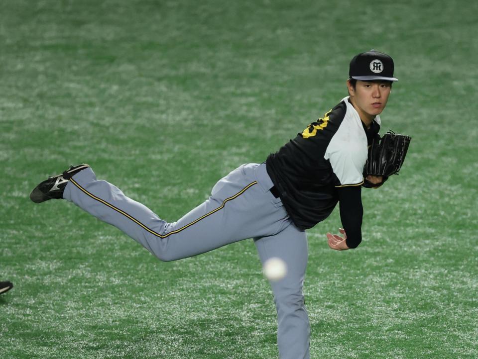 　１軍に合流した石黒（撮影・金田祐二）