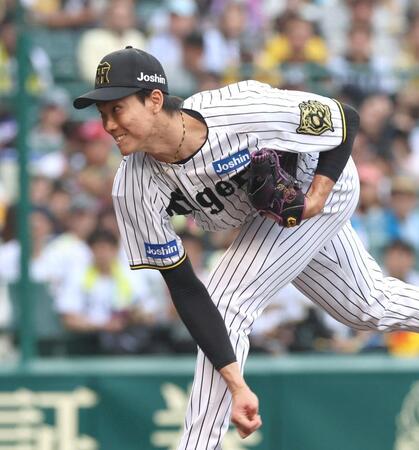 　６回途中から登板する湯浅（撮影・北村雅宏）