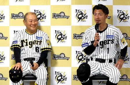 　特別トークショーを行う（右から）鳥谷敬氏、藤田平氏（撮影・北村雅宏）