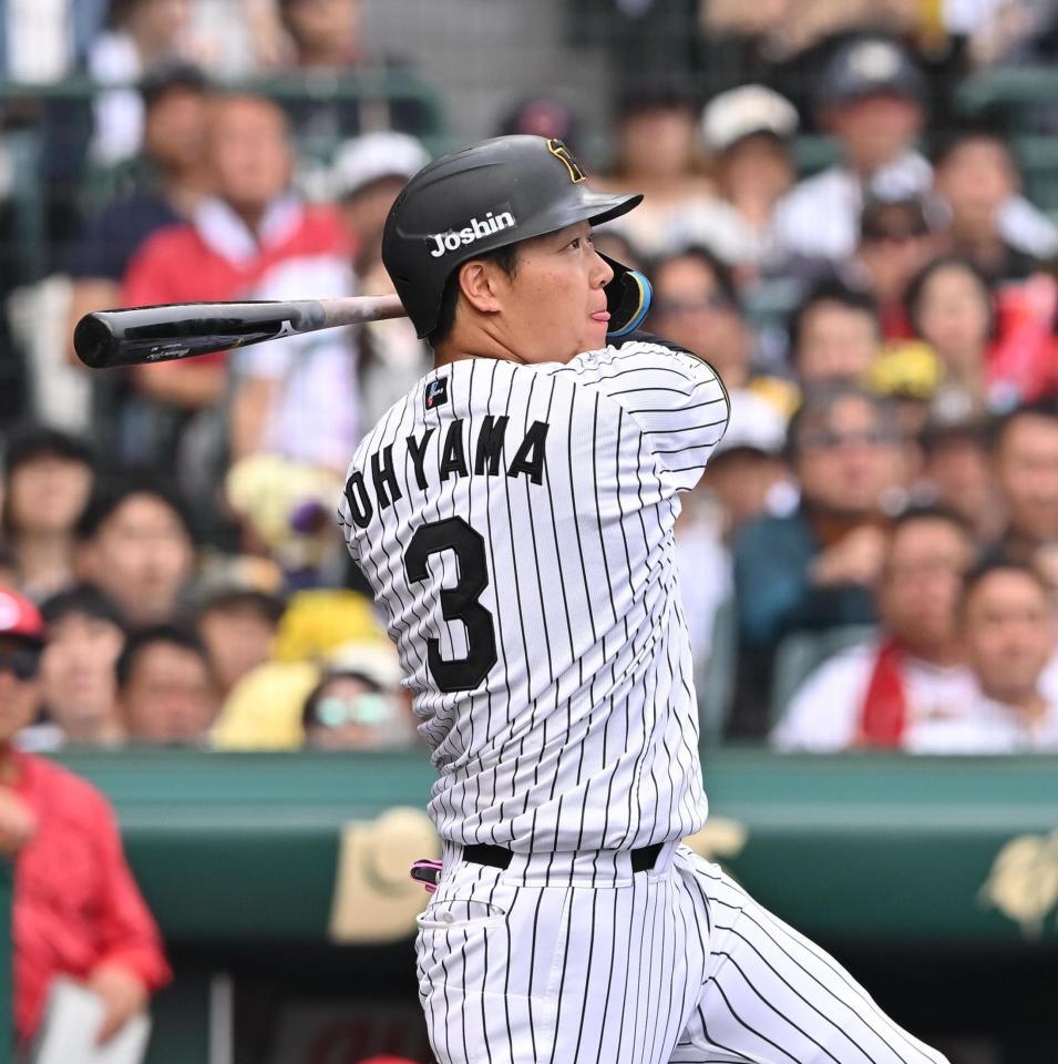 　２回、中飛に倒れる大山（撮影・西田忠信）