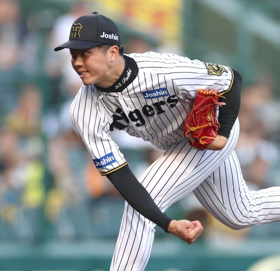 　先発し、力投する才木（撮影・北村雅宏）