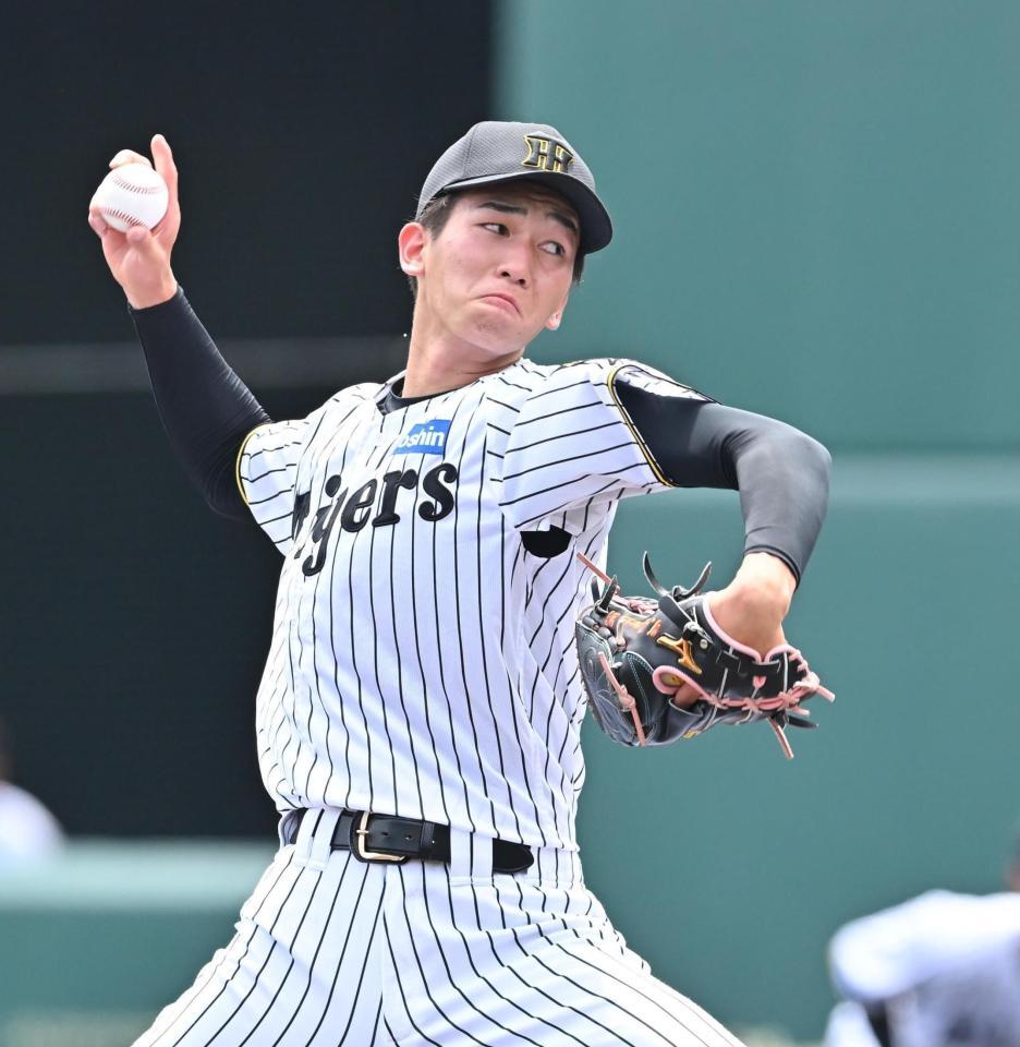 　力投する先発の今朝丸（撮影・西田忠信）