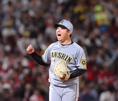阪神　広島に競り勝ち首位キープ　村上がリーグ単独トップの７勝目、同点打の近本は１０００安打へあと「６」