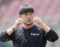 　１軍に合流した桐敷（撮影・田中太一）