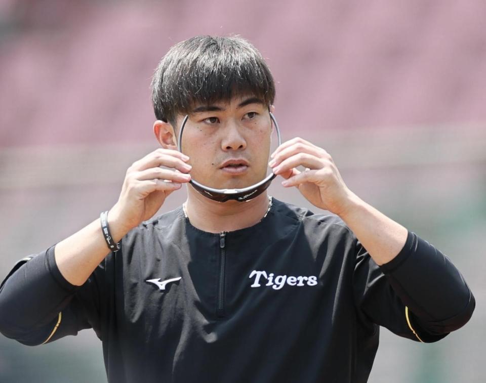 　１軍に合流した桐敷（撮影・田中太一）