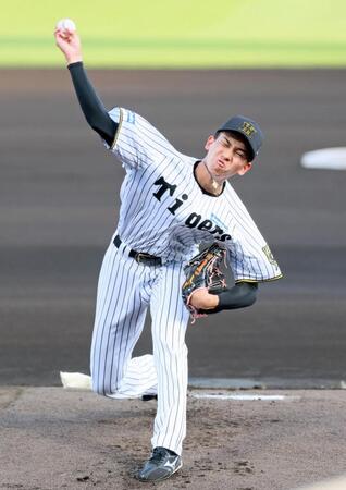 　くふうハヤテ打線を相手に力投する今朝丸（撮影・立川洋一郎）