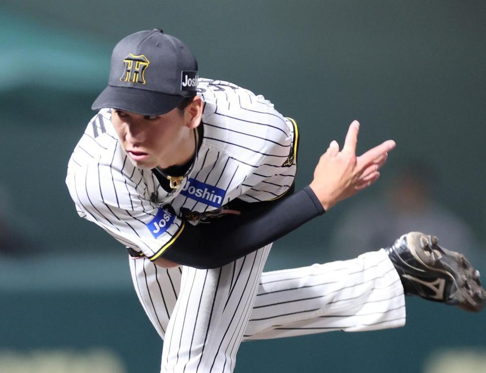 　５回を投げ１失点の今朝丸（撮影・立川洋一郎）