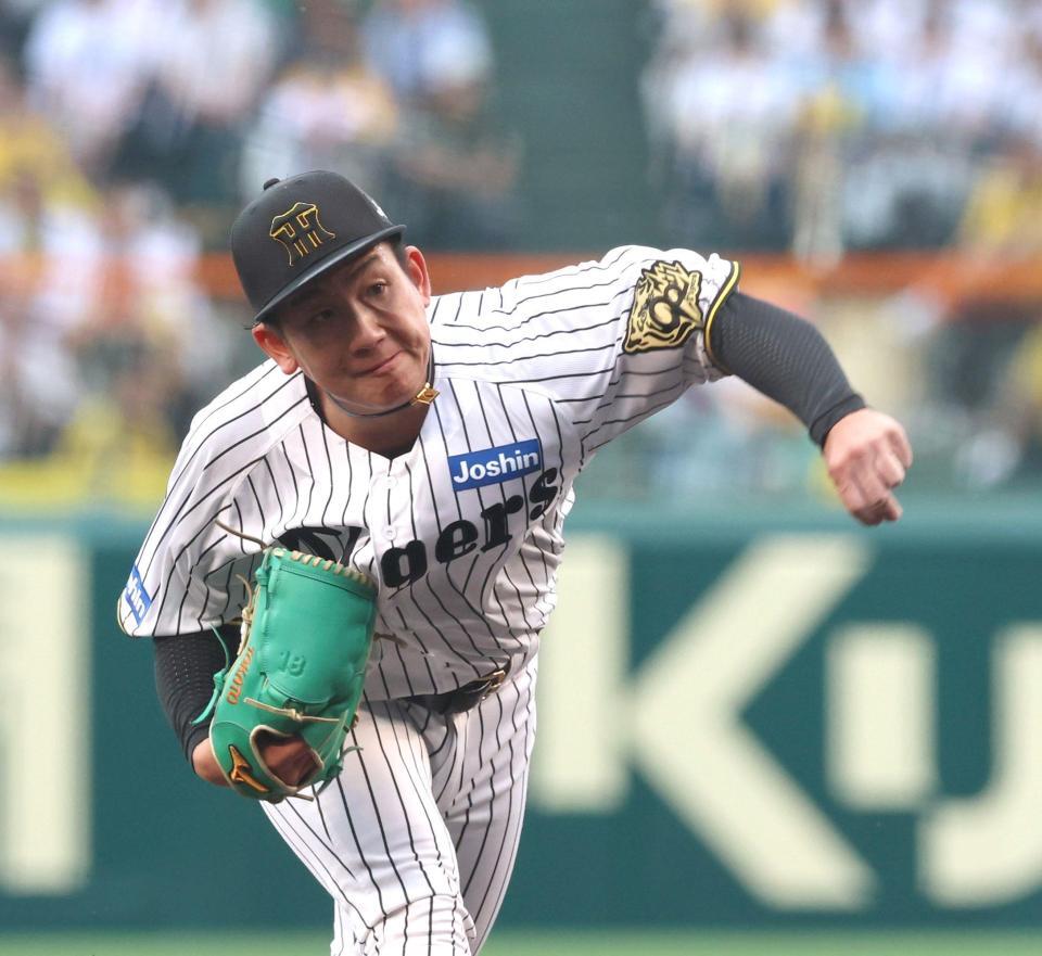 　先発し力投する伊原（撮影・北村雅宏）