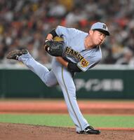 ８回から３番手として登板した桐敷（撮影・堀内翔）