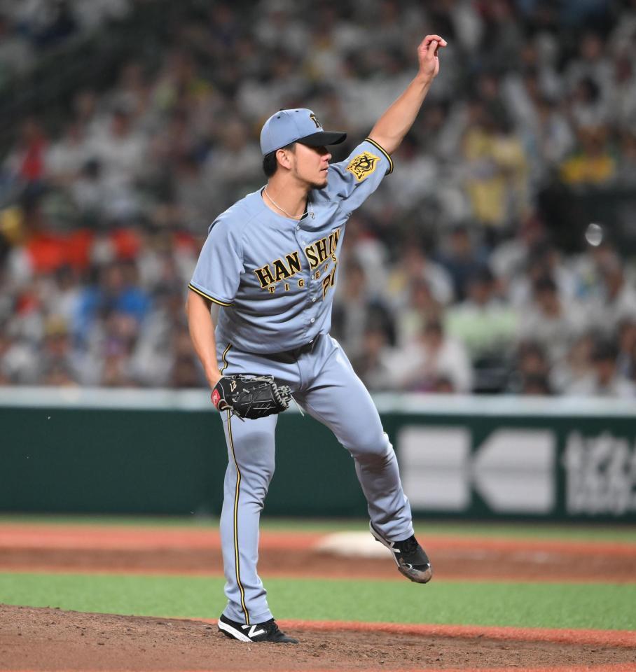 　先発して力投する伊藤将（撮影・堀内翔）