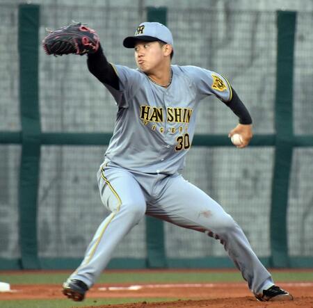 　力投する門別（撮影・河西俊輔）