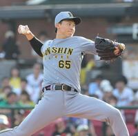 　１２回、力投する湯浅（撮影・西岡正）