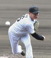 　粘投する西勇（撮影・北村雅宏）