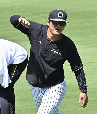 　１軍に合流した前川（撮影・西田忠信）