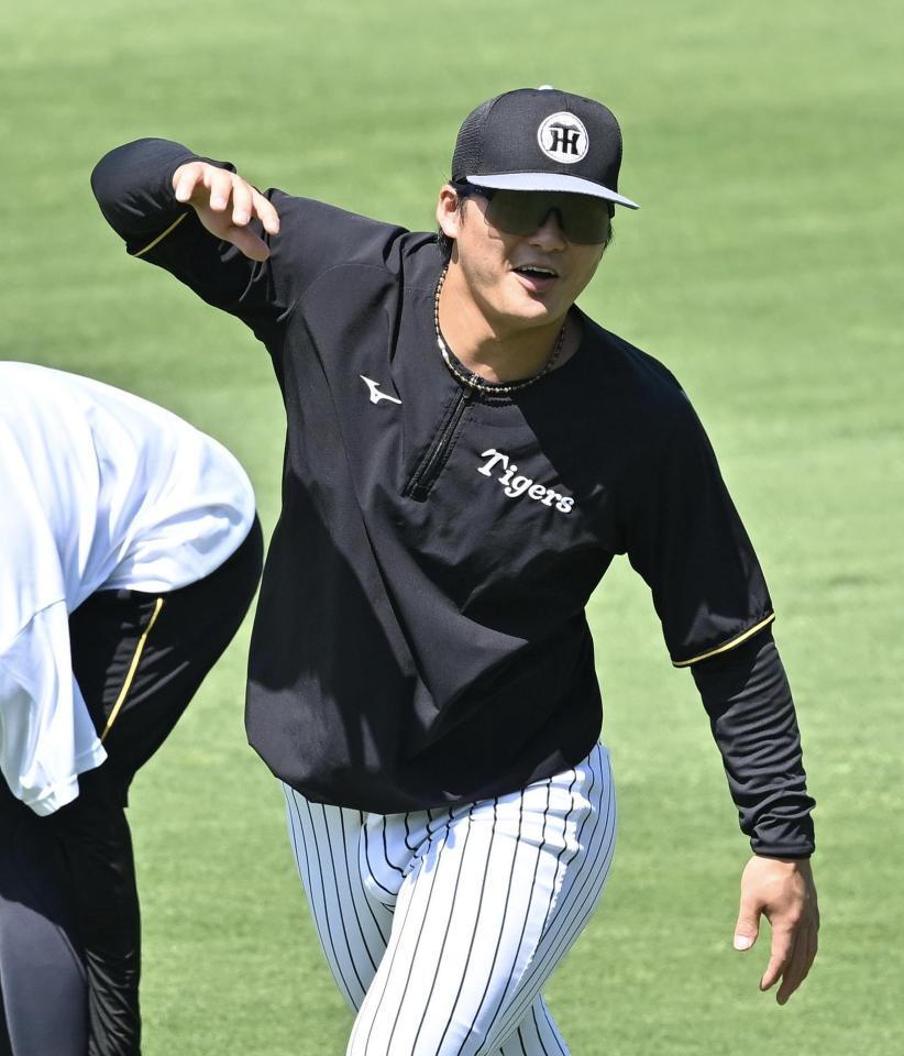 　１軍に合流した前川（撮影・西田忠信）