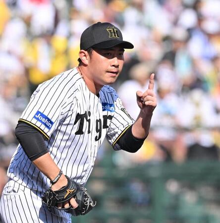 　６回、代打の川瀬を三振に仕留めた桐敷（撮影・西田忠信）