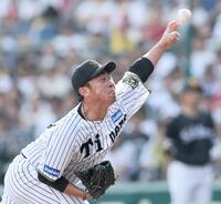 　６回、三者連続三振に仕留める桐敷（撮影・田中太一）