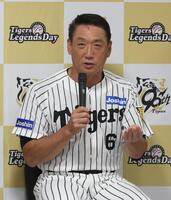 　トークショーを行う金本知憲氏（撮影・北村雅宏）