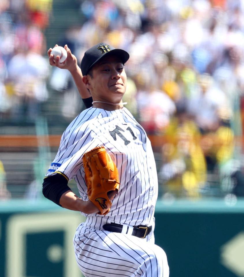 　先発し力投する大竹（撮影・山口登）