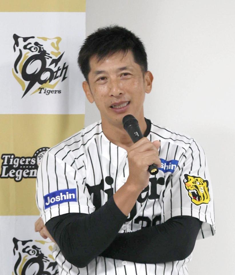 　トークショーを行う矢野燿大氏（撮影・北村雅宏）
