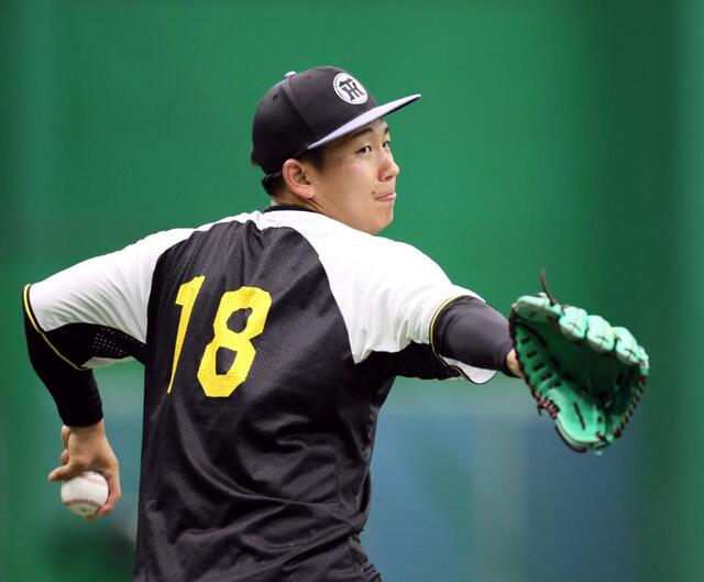 阪神・ドラ1伊原 新人最優秀防御率タイトル狙う 規定投球回まであと3