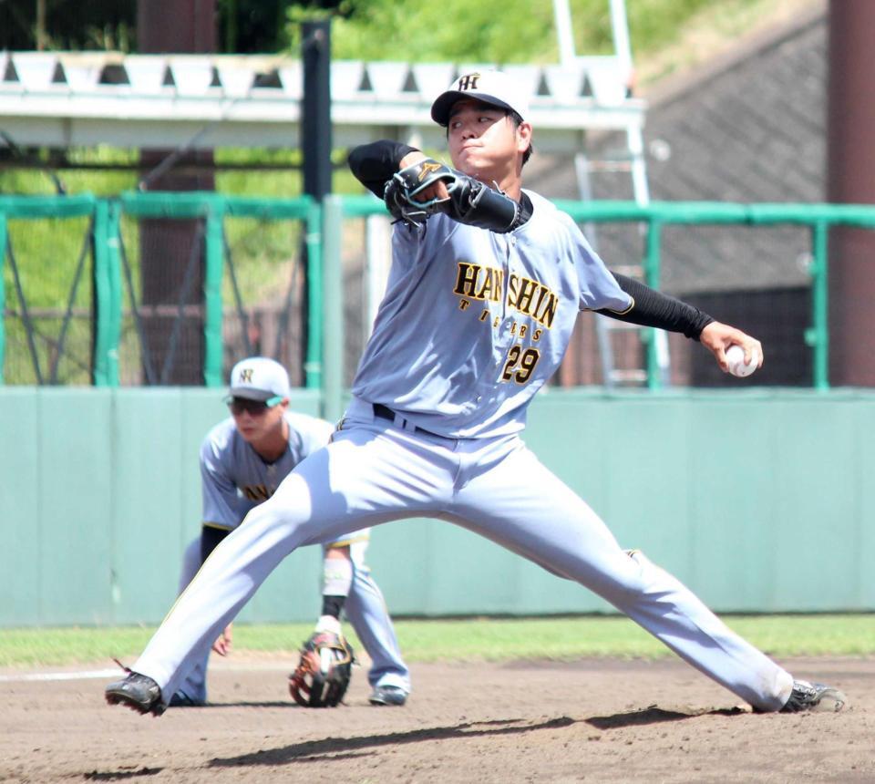 　術後初先発で３回無失点の好投を見せた高橋（撮影・河西俊輔）