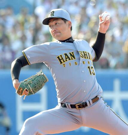 　９回に登板し力投する岩崎（撮影・西岡正）