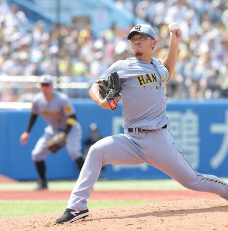 　ヤクルト戦に先発し力投する伊藤将（撮影・西岡正）