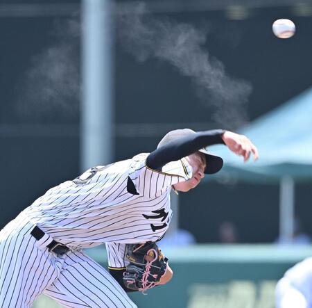 　力投する先発の今朝丸（撮影・西田忠信）