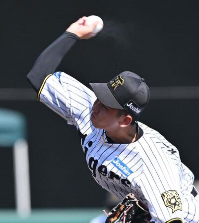 　力投する先発の今朝丸（撮影・西田忠信）