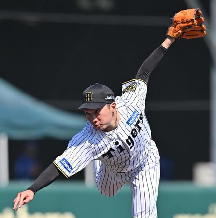 　８回に登板し、３者連続三振に抑えた石井（撮影・西田忠信）