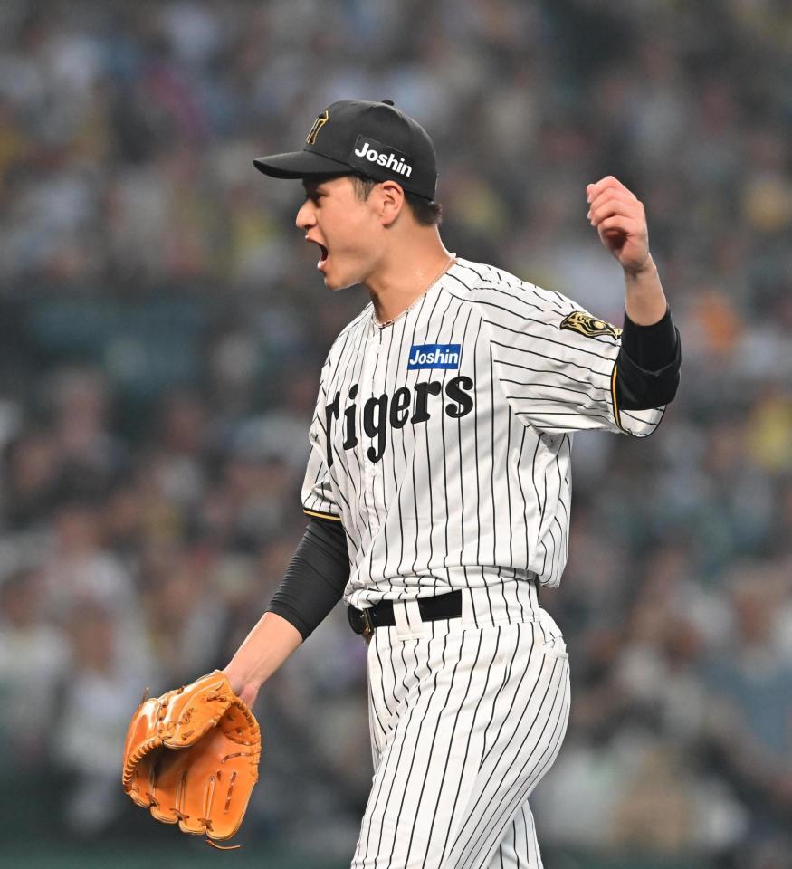 阪神タイガース　大竹選手ユニ 阪神 甲子園に大竹コールの大歓声 七回無死満塁のピンチを無失点