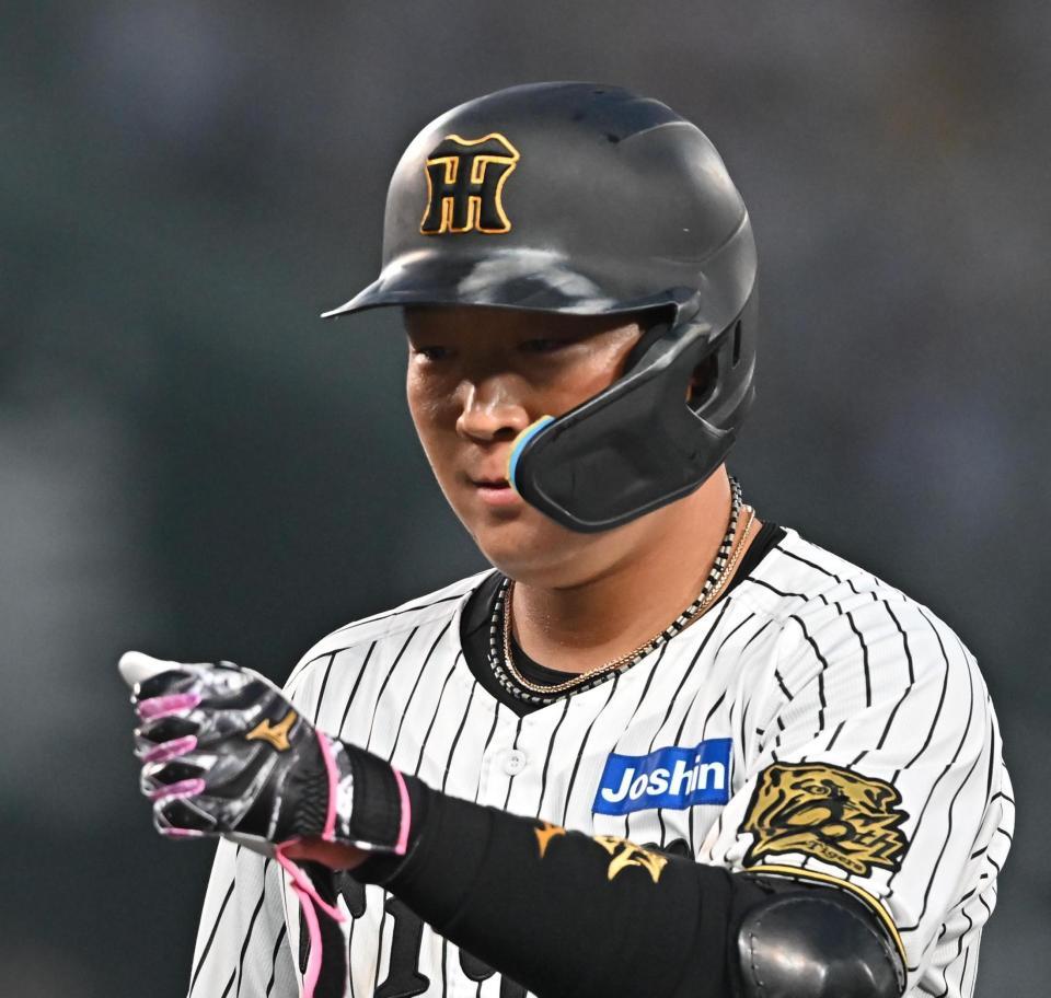 　４回、適時打を放った大山（撮影・西田忠信）