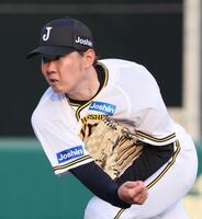 　５回を投げ２失点の西勇（撮影・立川洋一郎）