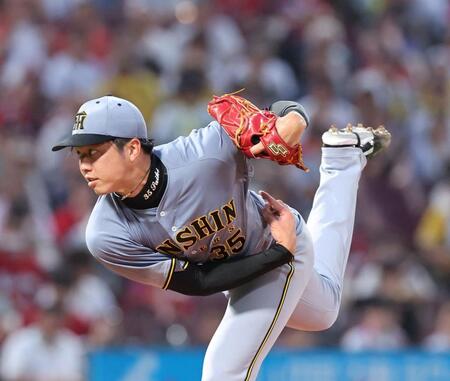 　先発し、力投する才木（撮影・市尻達拡）