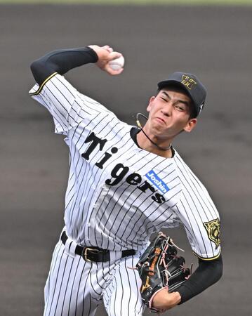 　力投する先発の今朝丸（撮影・西田忠信）