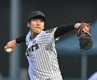 　今季初先発で力投する茨木（撮影・西田忠信）