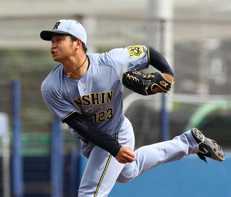 　７回、力投する松原（撮影・山口登）