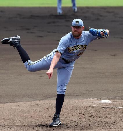 　先発し力投するビーズリー（撮影・山口登）
