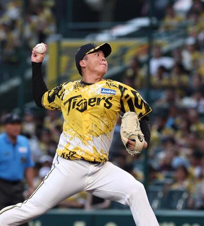 　先発し力投する村上（撮影・北村雅宏）