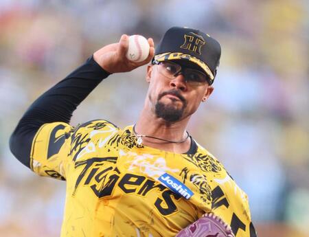 　ヤクルト打線を相手に力投するデュプランティエ（撮影・立川洋一郎）